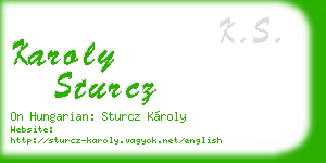 karoly sturcz business card